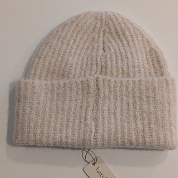Favorite Daughter Ivory Logo Patch Rib Beanie - Picture 5 of 5